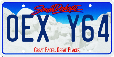 SD license plate 0EXY64