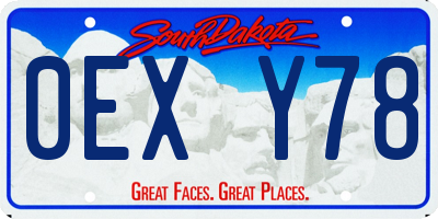 SD license plate 0EXY78