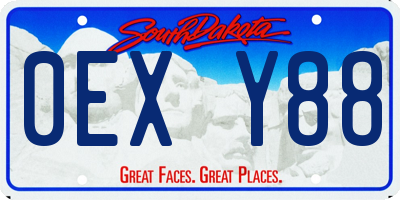 SD license plate 0EXY88