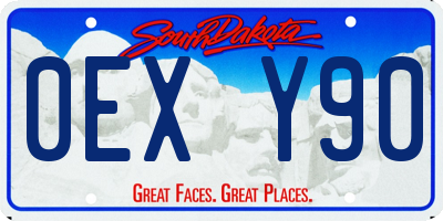 SD license plate 0EXY90