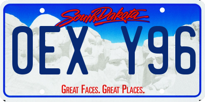 SD license plate 0EXY96