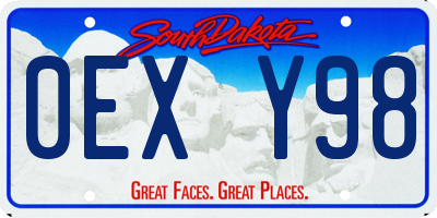 SD license plate 0EXY98