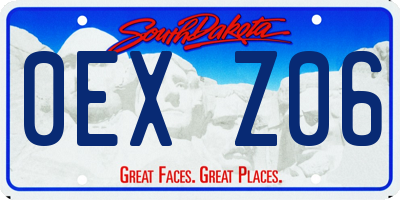 SD license plate 0EXZ06