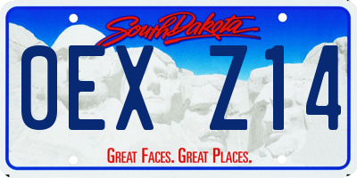 SD license plate 0EXZ14