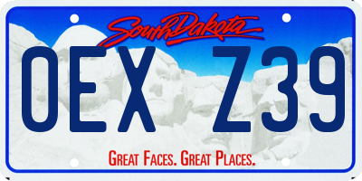 SD license plate 0EXZ39