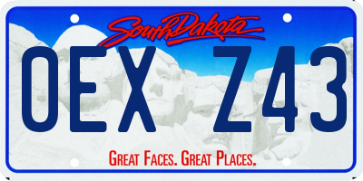 SD license plate 0EXZ43