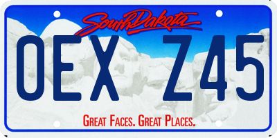 SD license plate 0EXZ45
