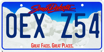 SD license plate 0EXZ54