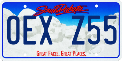 SD license plate 0EXZ55