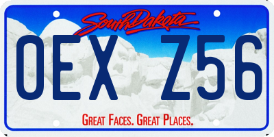 SD license plate 0EXZ56