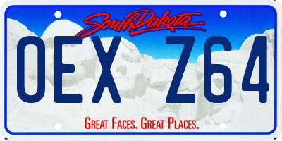 SD license plate 0EXZ64