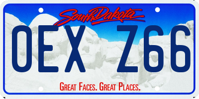 SD license plate 0EXZ66