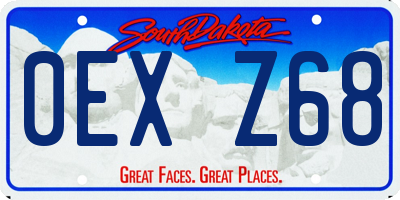 SD license plate 0EXZ68