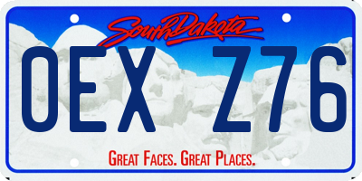 SD license plate 0EXZ76