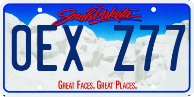SD license plate 0EXZ77
