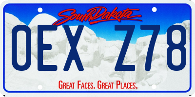 SD license plate 0EXZ78