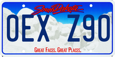 SD license plate 0EXZ90