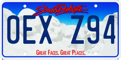 SD license plate 0EXZ94