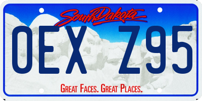 SD license plate 0EXZ95