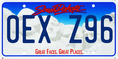 SD license plate 0EXZ96