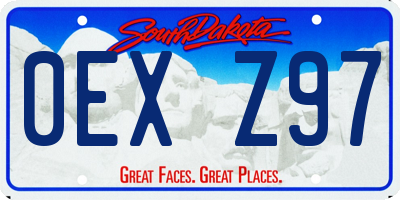 SD license plate 0EXZ97