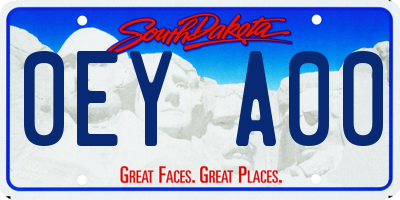 SD license plate 0EYA00