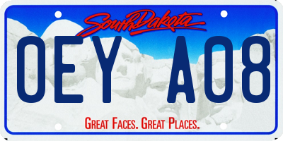 SD license plate 0EYA08