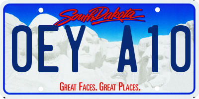 SD license plate 0EYA10