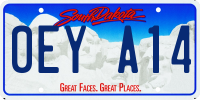 SD license plate 0EYA14