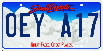 SD license plate 0EYA17