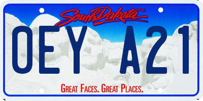 SD license plate 0EYA21