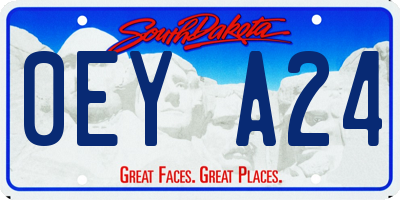 SD license plate 0EYA24