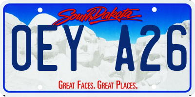 SD license plate 0EYA26