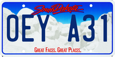 SD license plate 0EYA31