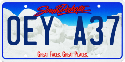SD license plate 0EYA37