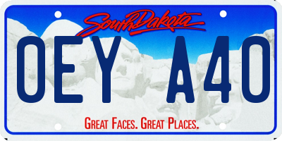SD license plate 0EYA40