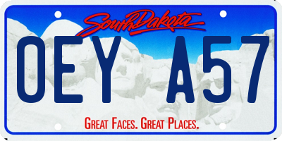 SD license plate 0EYA57