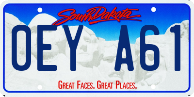 SD license plate 0EYA61