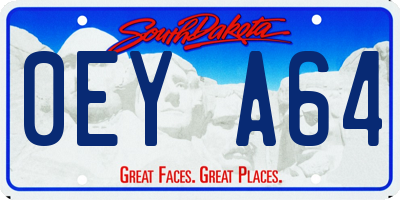 SD license plate 0EYA64