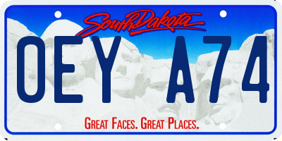 SD license plate 0EYA74