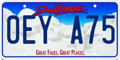SD license plate 0EYA75
