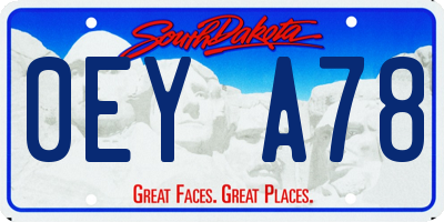 SD license plate 0EYA78