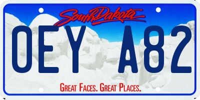 SD license plate 0EYA82