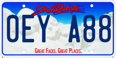 SD license plate 0EYA88