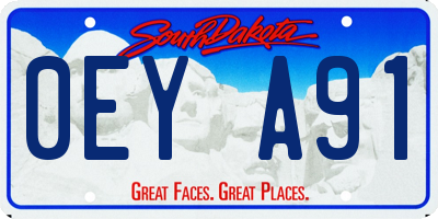 SD license plate 0EYA91