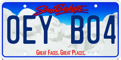 SD license plate 0EYB04