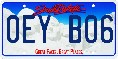 SD license plate 0EYB06