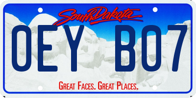 SD license plate 0EYB07