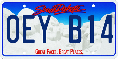 SD license plate 0EYB14