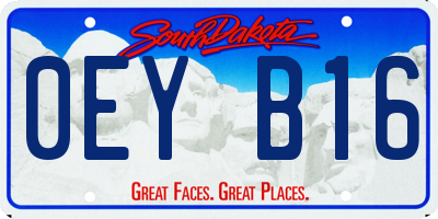 SD license plate 0EYB16